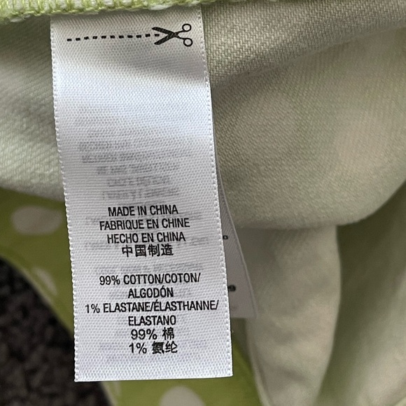 Juicy Couture Size 29 Lime Green Polka Dot Frayed Hem Shorts - Picture 6 of 9